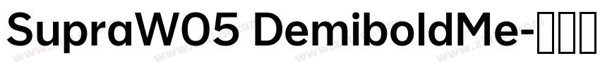 SupraW05 DemiboldMe字体转换